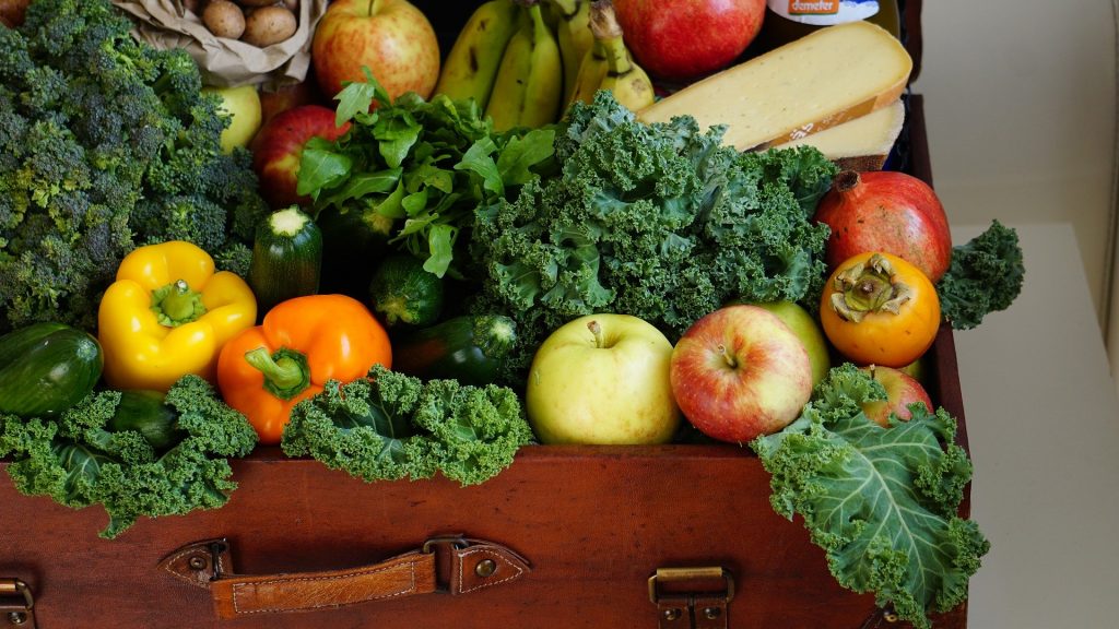 Valise légumes variés pour une alimentation